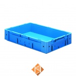 Zware transportkrat Euronorm plastic bak, krat VTK0 600x400x120 blauw