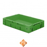 Zware transportkrat Euronorm plastic bak, krat VTK0 600x400x120 groen