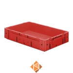 Zware transportkrat Euronorm plastic bak, krat VTK0 600x400x120 rood