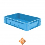 Zware transportkrat Euronorm plastic bak, krat VTK0 600x400x145 blauw