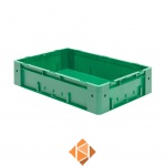 Zware transportkrat Euronorm plastic bak, krat VTK0 600x400x145 groen