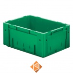 Zware transportkrat Euronorm plastic bak, krat VTK0 600x400x175 groen