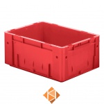 Zware transportkrat Euronorm plastic bak, krat VTK0 600x400x175 rood