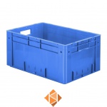 Zware transportkrat Euronorm plastic bak, krat VTK0 600x400x270 blauw