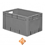 Zware transportkrat Euronorm plastic bak, krat VTK0 600x400x320 grijs