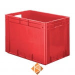 Zware transportkrat Euronorm plastic bak, krat VTK0 600x400x420 rood