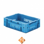 Zware transportkrat Euronorm plastic bak, krat VTK1 400x300x120 blauw