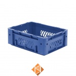 Zware transportkrat Euronorm plastic bak, krat VTK1 400x300x145 blauw