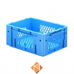Zware transportkrat Euronorm plastic bak, krat VTK1 400x300x175 blauw