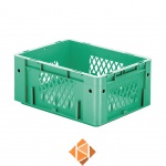 Zware transportkrat Euronorm plastic bak, krat VTK1 400x300x175 groen