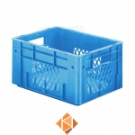 Zware transportkrat Euronorm plastic bak, krat VTK1 400x300x210 blauw