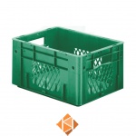 Zware transportkrat Euronorm plastic bak, krat VTK1 400x300x210 groen