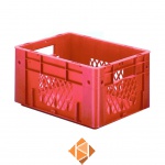 Zware transportkrat Euronorm plastic bak, krat VTK1 400x300x210 rood