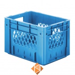 Zware transportkrat Euronorm plastic bak, krat VTK1 400x300x270 blauw