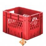 Zware transportkrat Euronorm plastic bak, krat VTK1 400x300x270 rood