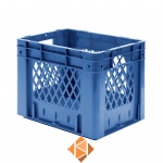 Zware transportkrat Euronorm plastic bak, krat VTK1 400x300x320 blauw