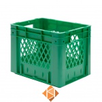 Zware transportkrat Euronorm plastic bak, krat VTK1 400x300x320 groen