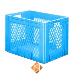 Zware transportkrat Euronorm plastic bak, krat VTK1 600x400x420 blauw