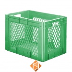 Zware transportkrat Euronorm plastic bak, krat VTK1 600x400x420 groen