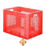 Zware transportkrat Euronorm plastic bak, krat VTK1 600x400x420 rood