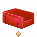 Zware transportkrat Euronorm plastic bak, krat VTK4 400x300x175 rood