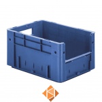 Zware transportkrat Euronorm plastic bak, krat VTK4 400x300x210 blauw