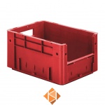 Zware transportkrat Euronorm plastic bak, krat VTK4 400x300x210 rood