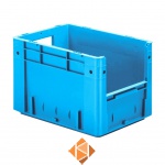 Zware transportkrat Euronorm plastic bak, krat VTK4 400x300x270 blauw