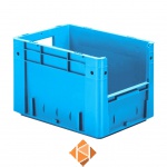 Zware transportkrat Euronorm plastic bak, krat VTK4 400x300x270 blauw