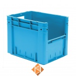 Zware transportkrat Euronorm plastic bak, krat VTK4 400x300x320 blauw