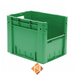 Zware transportkrat Euronorm plastic bak, krat VTK4 400x300x320 groen