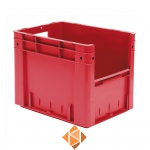 Zware transportkrat Euronorm plastic bak, krat VTK4 400x300x320 rood