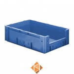 Zware transportkrat Euronorm plastic bak, krat VTK4 600x400x175 blauw