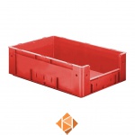 Zware transportkrat Euronorm plastic bak, krat VTK4 600x400x175 rood