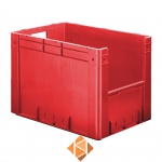 Zware transportkrat Euronorm plastic bak, krat VTK4 600x400x420 rood