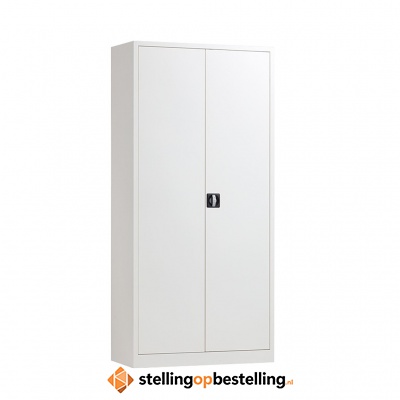 Afsluitbare draaideurkast 1800x800x380 mm (hxbxd) grijs RAL7035