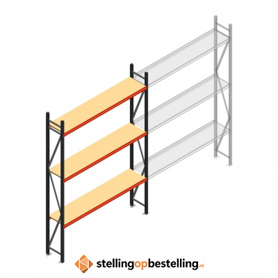 Beginsectie AR grootvakstelling 3000x1850x400 - 3 niveaus
