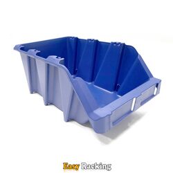 Stapelbare en nestbare kunststof magazijnbak type S6, 420x265x177 blauw