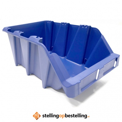 Begra stapelbare en nestbare kunststof magazijnbak type S7, 490x310x195 mm (lxbxh) blauw
