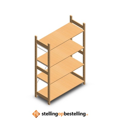 Houten legbordstelling bt euro 1800x1170x500 beginsectie