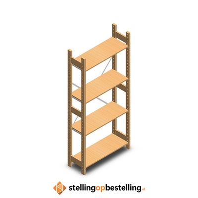 Houten legbordstelling bt euro 1800x770x300 beginsectie