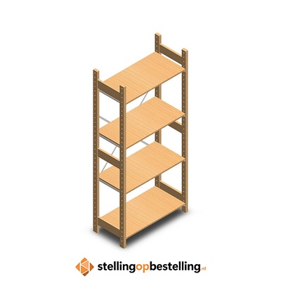 Houten legbordstelling bt euro 1800x770x400 beginsectie