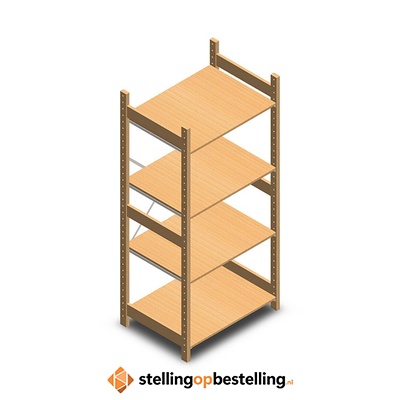 Houten legbordstelling bt euro 1800x770x600 beginsectie
