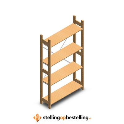 Houten legbordstelling bt euro 1800x970x300 beginsectie