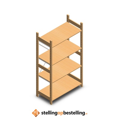 Houten legbordstelling bt euro 1800x970x500 beginsectie