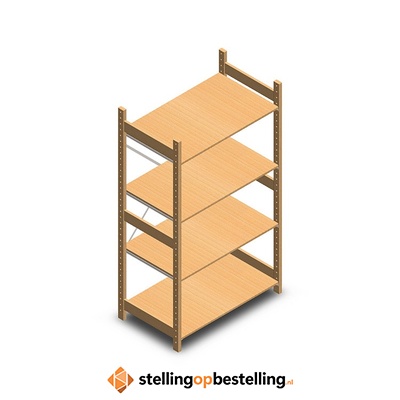 Houten legbordstelling bt euro 1800x970x600 beginsectie