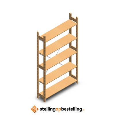 Houten legbordstelling bt euro 2100x1170x300 beginsectie