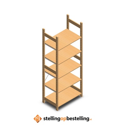 Houten legbordstelling bt euro 2100x770x500 beginsectie