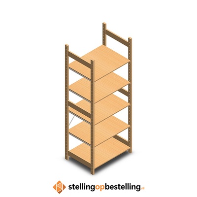 Houten legbordstelling bt euro 2100x770x600 beginsectie