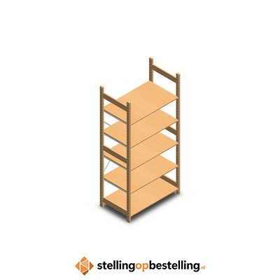 Houten legbordstelling bt euro 2100x970x600 beginsectie 